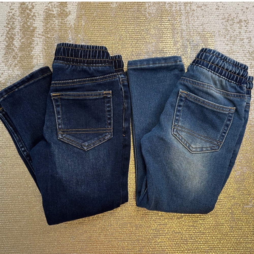 CAT & JACK Toddler Boys Pull-On Skinny Jeans Bundle Elastic Waist Stretch 4T